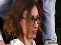 Secretary seduced by her boss