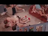 Crazy indoor orgy