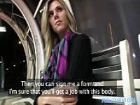 Convencida para follar en la estación