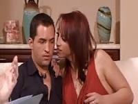 Fucking a young stud in front of her old man