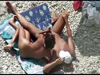 Getting jerked on the beach