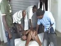 Dirty Blonde Fucked By Four Guys