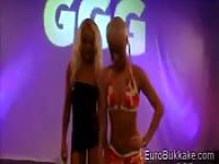 Filthy European models go crazy for piss