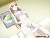 Sie masturbiert, während sie ihrer Freundin beim Ficken zuschaut