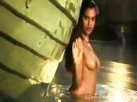 Underwater Indian erotic strip tease