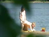 Strandficker haben Zuschauer