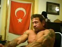 Turkish daddy wanking on camera